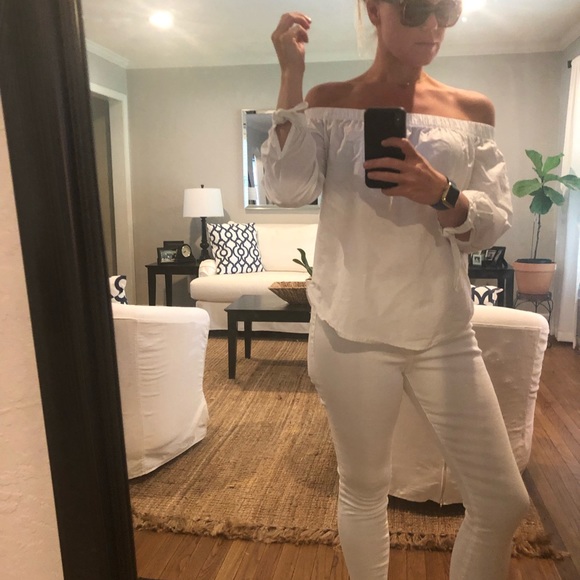 Abercrombie off the shoulder cotton blouse - Picture 2 of 3